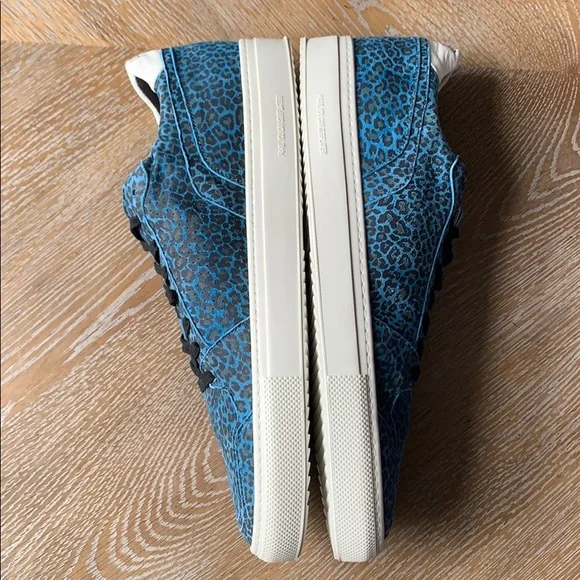 P448 Blue Leopard Suede Kenya Roy Sneakers 12.5